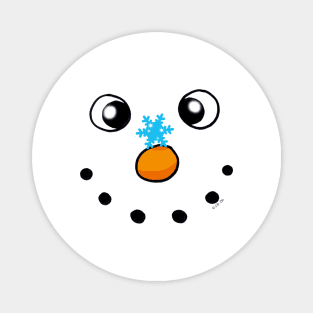 funny Christmas snowman face Magnet